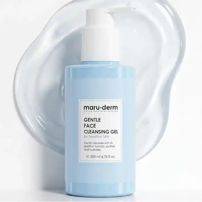 Maruderm Hassas ve Atopiye Eğilimli Ciltler İçin Yüz Temizleme Jeli – Nazik Arındırıcı Nem Destekli Temizleyici, Papatya & Aloe Vera ile, 200 ML