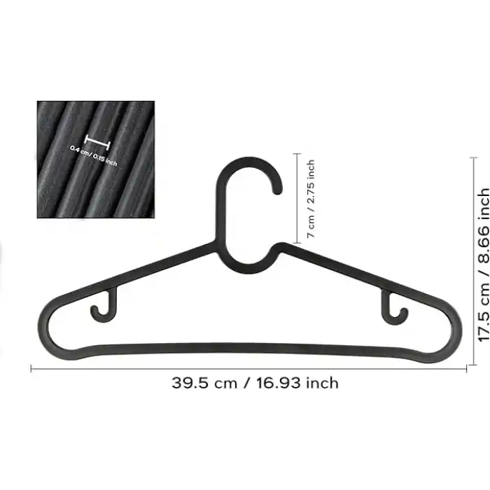 Orret Home 20 Adet Dolap İçi Elbise Askısı,Pantolon,Gömlek,Ceket,Etek Askısı,Gardrop İçin Slim Plastik Askı (20 Adet)