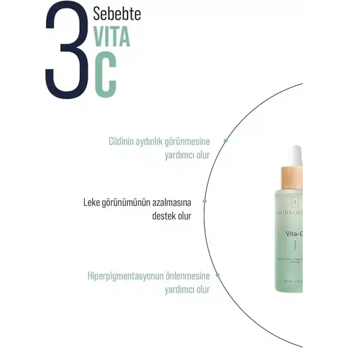 Skin Sensual Vita-C Vitamin C Serumu 30 ml |%10 Vitamin C & Postbiotic | Cilt Tonu Eşitlemeye Yardımcı | Aydınlatıcı Cilt Bakım Serumu