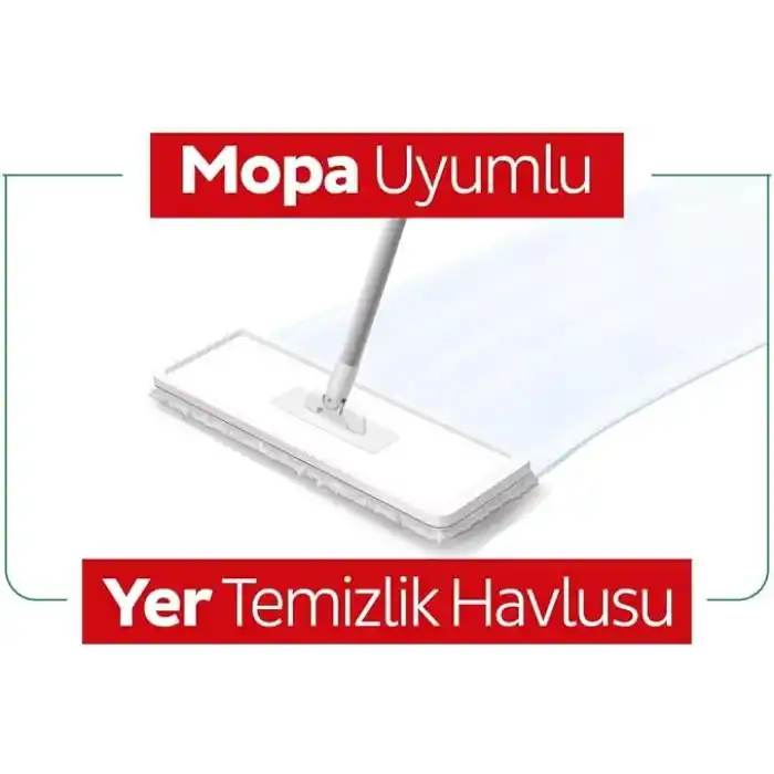 Sleepy Easy Clean Beyaz Sabun Katkılı Mopa Uyumlu Yer Temizlik Havlusu&Mendili 50 Yaprak