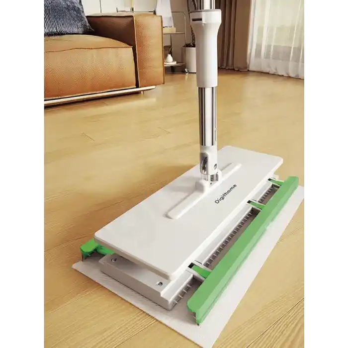 Digithome One Click Akıllı Mop Paleti XL 32cm Tembel Mop El Değmeden Islak Havlu Ve Bez Kullan At Otomatik DGT-101