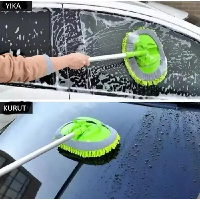 Mayaglory Alüminyum Gövdeli Teleskopik Araç Yıkama Mopu Uzayabilir Saplı Mikrofiber Mop, Yedek Bezli, Çıkarılabilir Başlık, Araba Fırçası,Oto Fırça, Çizmez Kırılmaz (Araba Yıkama Fırcası (OtoMop))