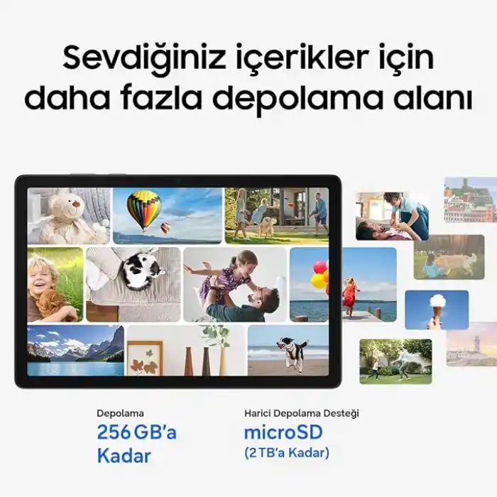 Samsung Galaxy Tab A11+, Android Tablet, Gümüş, WiFi Destekli, 6GB RAM, 128GB Depolama Alanı, 11 İnç (Samsung Türkiye Garantili)