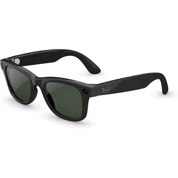 Ray-Ban Meta Wayfarer Gen 2 Akıllı Gözlük, 12 MP Kamera, 3K Video, Meta AI, 8 Saat Pil, Transitions Şeffaf/Grafit Yeşil Lens, Parlak Siyah, 50-22
