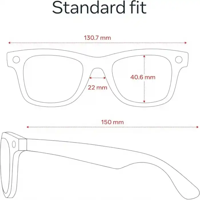 Ray-Ban Meta Wayfarer Gen 2 Akıllı Gözlük, 12 MP Kamera, 3K Video, Meta AI, 8 Saat Pil, Transitions Şeffaf/Grafit Yeşil Lens, Parlak Siyah, 50-22