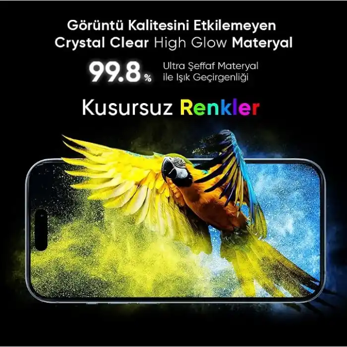 Minesk iPhone 17 Pro Max/18 Pro Max ile Uyumlu Hizalama Aparatlı Takılırken Camın Altında Kesinlikle Toz Bırakmayan Darbelere Karşı Ekstra Güçlü Ekran Koruyucu (Kolay Kurulum, 17 PRO MAX-18 PRO MAX)