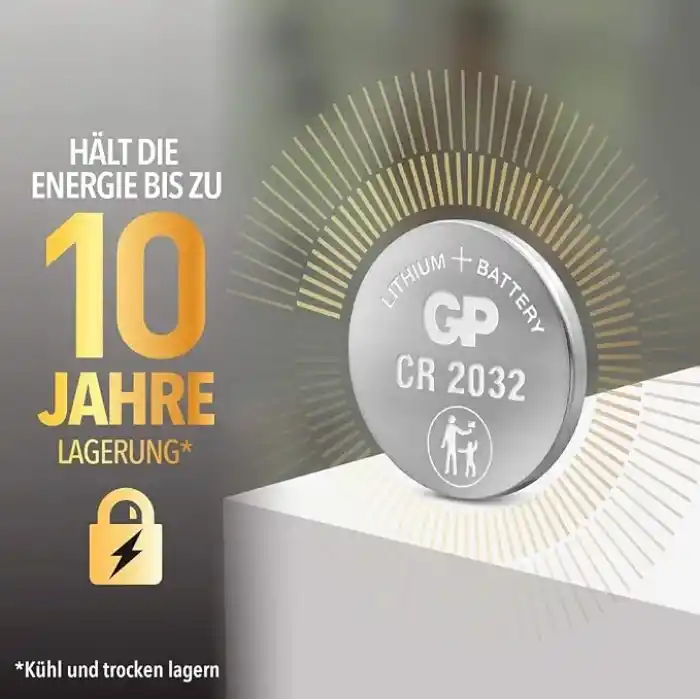 CR2032 3v Lithium Knopfzellen, 20 Stück Li-Mn Knopfbatterien CR 2032 - 3 Volt im 20-er Pack, Batterien einzeln entnehmbar (GP Batteries Markenprodukt)