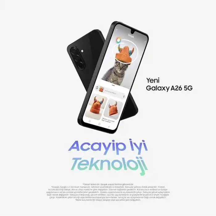 Samsung Galaxy A26 5G, Android Akıllı Telefon, 256GB Depolama, 8GB RAM, Siyah, 50MP Kamera, Büyük Ekran, Uzun Pil Ömrü (Samsung Türkiye Garantili)