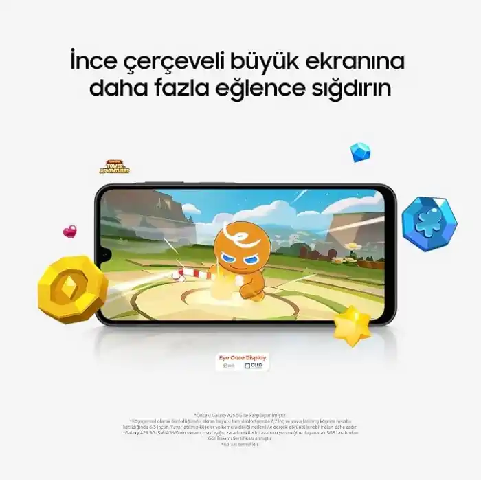 Samsung Galaxy A26 5G, Android Akıllı Telefon, 256GB Depolama, 8GB RAM, Siyah, 50MP Kamera, Büyük Ekran, Uzun Pil Ömrü (Samsung Türkiye Garantili)