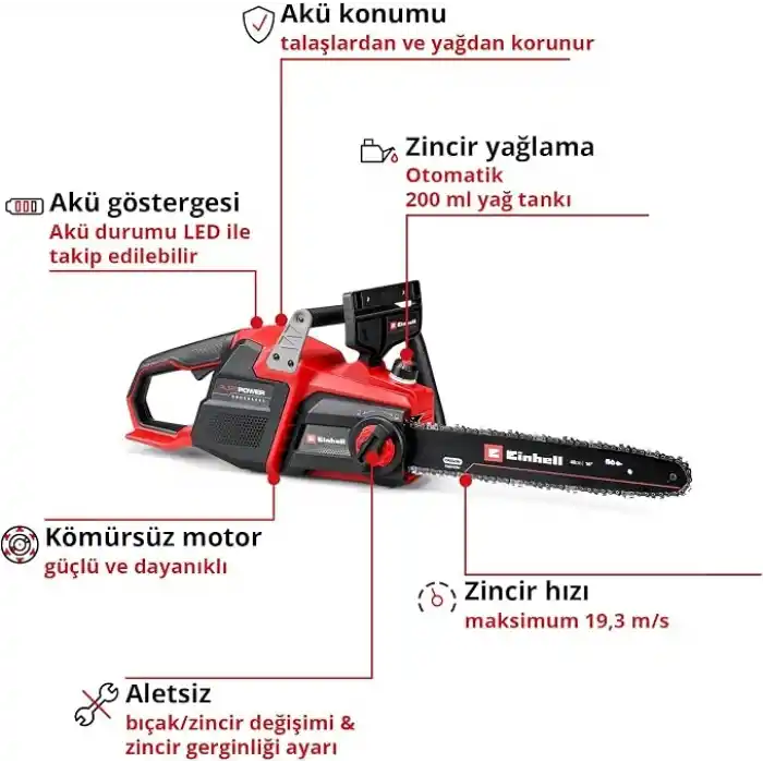Einhell Professional Akülü Budama Testeresi GP-LC 36/40 Li BL-Solo 4600050