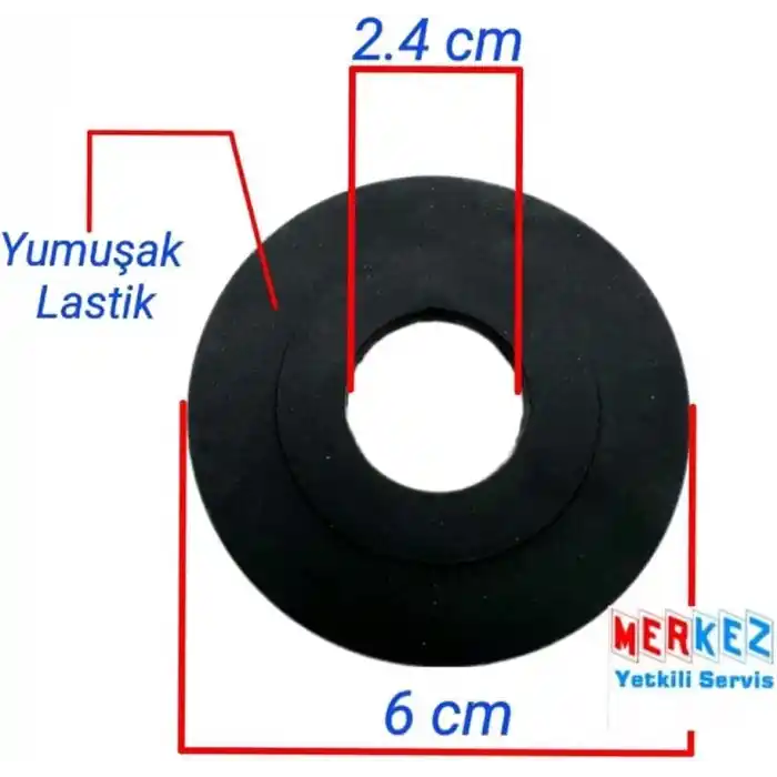 Serel Uyumlu Gömme Rezervuar Rezervuar Boşaltma Grubu Contası (Yumuşak Lastik Conta) Siyah