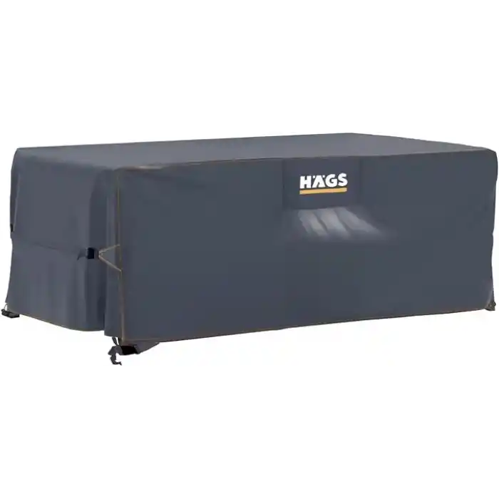 Haegs Bahçe Mobilyası Örtüsü, 300-200-90cm, Ağır Hizmet Oxford Kumaş, Su Geçirmez, Dış Mekan Veranda Masa Örtüsü, Havalandırmalı Masa ve Sandalye Koruma Kılıfı Gri