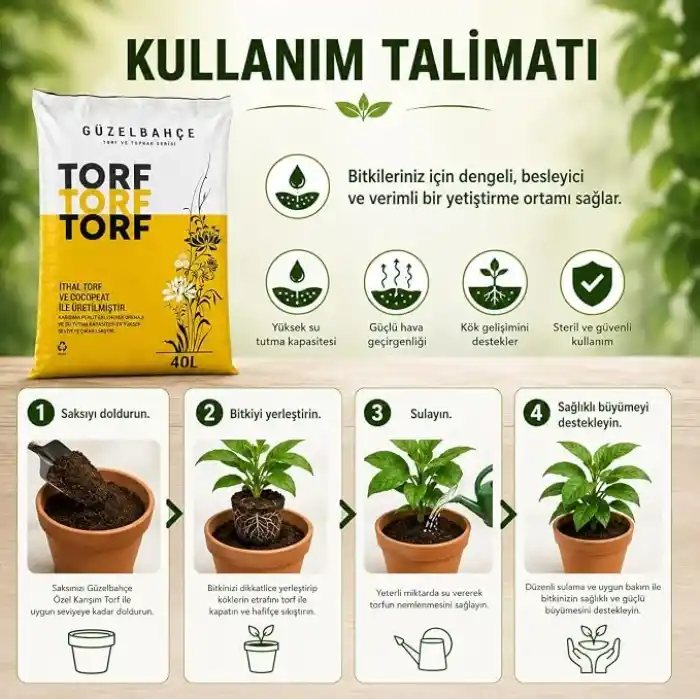 Özel Karışım Güzelbahçe Genel Kullanıma Uygun Torf