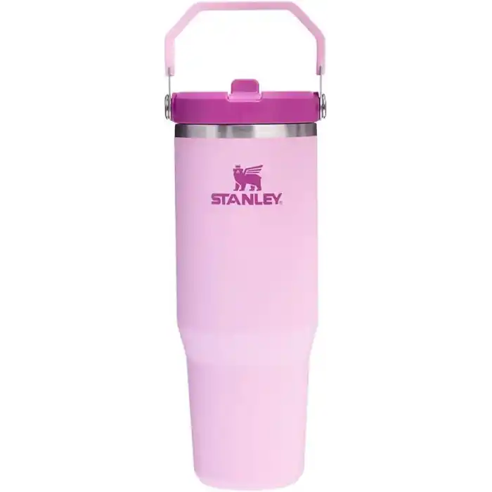 Stanley IceFlow Flip Straw Tumbler Pipetli Termos Bardak, 0.89 Litre, Kiraz Çiçeği (Cherry Blossom)