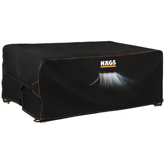 Haegs Bahçe Mobilyası Örtüsü, 240-180-100cm, Ağır Hizmet Oxford Kumaş, Su Geçirmez, Dış Mekan Veranda Masa Örtüsü, Havalandırmalı Masa ve Sandalye Koruma Kılıfı Siyah