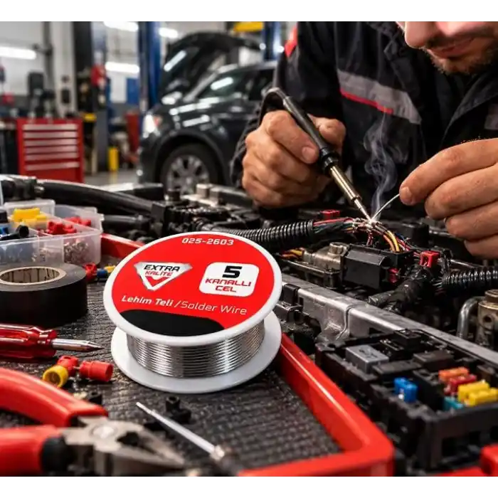 REAL ÖZS Profesyonel Lehim Teli 5 Kanallı 025-2603 Solder Wire Elektronik Devre Kartı Kablo Tamiri, Hobi, Atölye, Teknik Servis ve Elektronik Lehimleme Uygulamaları İçin Lehim Teli Tekli Ürün