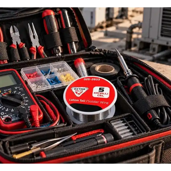 REAL ÖZS Profesyonel Lehim Teli 5 Kanallı 025-2603 Solder Wire Elektronik Devre Kartı Kablo Tamiri, Hobi, Atölye, Teknik Servis ve Elektronik Lehimleme Uygulamaları İçin Lehim Teli Tekli Ürün