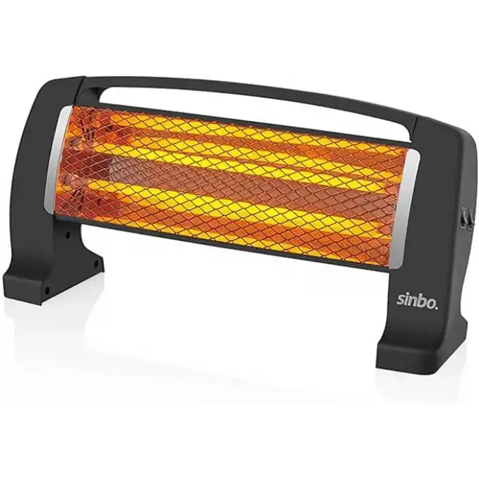 Sinbo SFH-3399 1000W (2x500W) Quartz Isıtıcı | 2 Kademeli Isı Ayarlı, Devrilme Emniyetli, Masa ve Yer Tipi Hızlı Isıtıcı