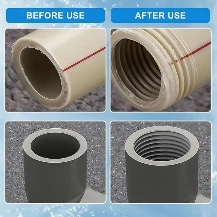 AEE® PPRC Boru İç Dış Diş Açma Aparatı Seti 1/2 ve 3/4 – Matkap Uyumlu Boru Kılavuzu, Plastik Boru Diş Açma Aparatı