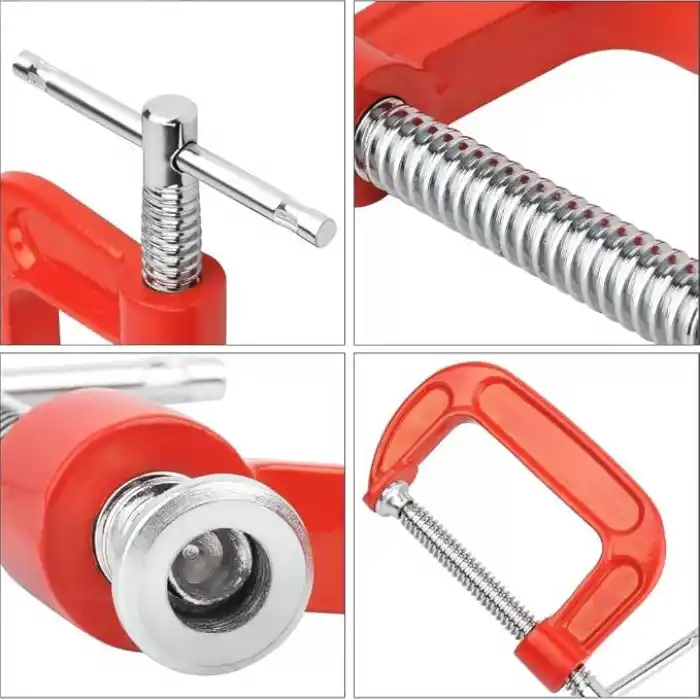 Jouis Mengene Seti 3’lü Mini C Tipi İşkence Mengenesi – 25 mm, 50 mm, 75 mm | Karbon Çelik Gövde, Döküm Metal Sıkıştırma Aparatı | Ahşap, Metal, Hobi ve Atölye Kullanımı İçin