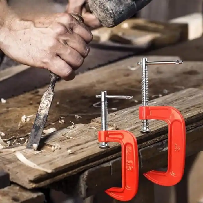 Jouis Mengene Seti 3’lü Mini C Tipi İşkence Mengenesi – 25 mm, 50 mm, 75 mm | Karbon Çelik Gövde, Döküm Metal Sıkıştırma Aparatı | Ahşap, Metal, Hobi ve Atölye Kullanımı İçin