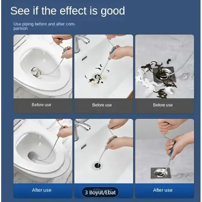 AEE® 3 Metre Gider Açma Aparatı Spirali Tıkanıklık Açma Makinesi Mutfak Banyo Drenaj Duş Tuvalet Kanalizasyon