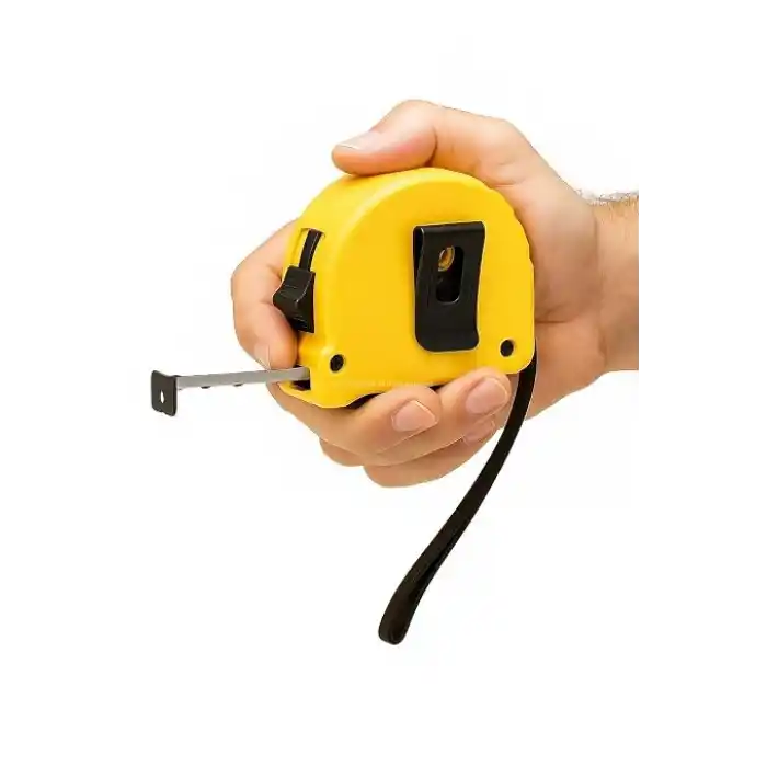 Busstier Şerit Metal Metre, 5 Metre 25 mm, 5 Metre 19 mm, 3 Metre 16 mm, Otomatik Kilitlemeli, Çelik Şerit, Yüksek Hassasiyetli, Dayanıklı, Ergonomik Kasa, Pratik Kemer Askılı (5MT/19mm)