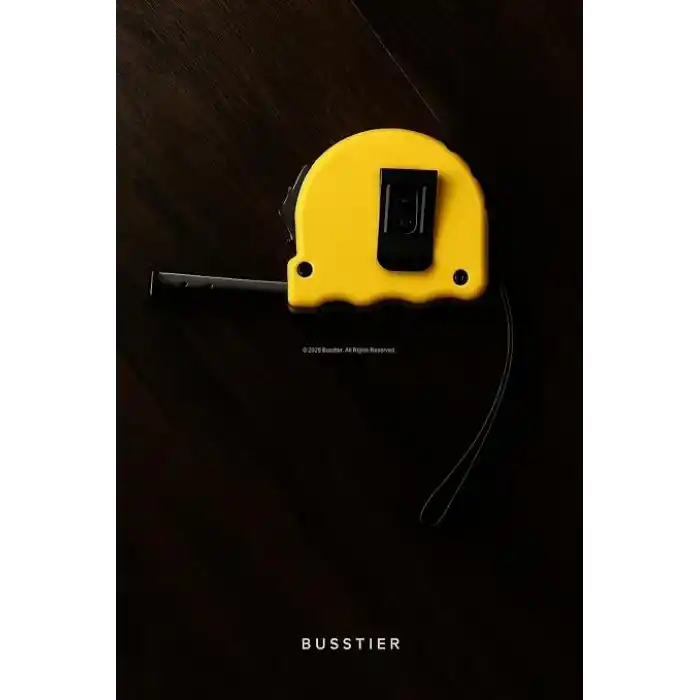 Busstier Şerit Metal Metre, 5 Metre 25 mm, 5 Metre 19 mm, 3 Metre 16 mm, Otomatik Kilitlemeli, Çelik Şerit, Yüksek Hassasiyetli, Dayanıklı, Ergonomik Kasa, Pratik Kemer Askılı (5MT/19mm)