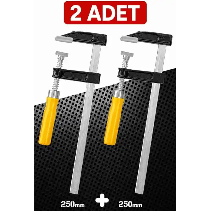 Zephoo 2 Adet Çelik F Tipi Mobilyacı Işkencesi 50x250mm Ile 50x250 mm Marangoz F Kelepçesi
