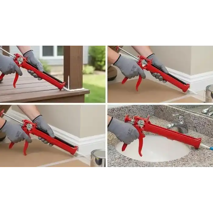 Orret Home Metal Gövdeli Silikon ve Çekomastik Tabancası – Dayanıklı Paslanmaz Metal Yapı, Profesyonel Kuvvetli Sıkma Mekanizmalı Silikon Tabancası