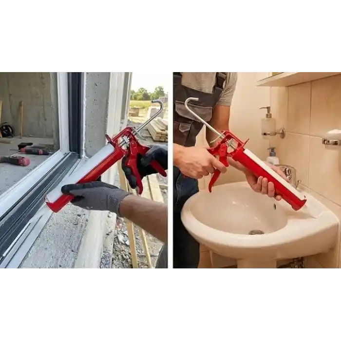 Orret Home Metal Gövdeli Silikon ve Çekomastik Tabancası – Dayanıklı Paslanmaz Metal Yapı, Profesyonel Kuvvetli Sıkma Mekanizmalı Silikon Tabancası