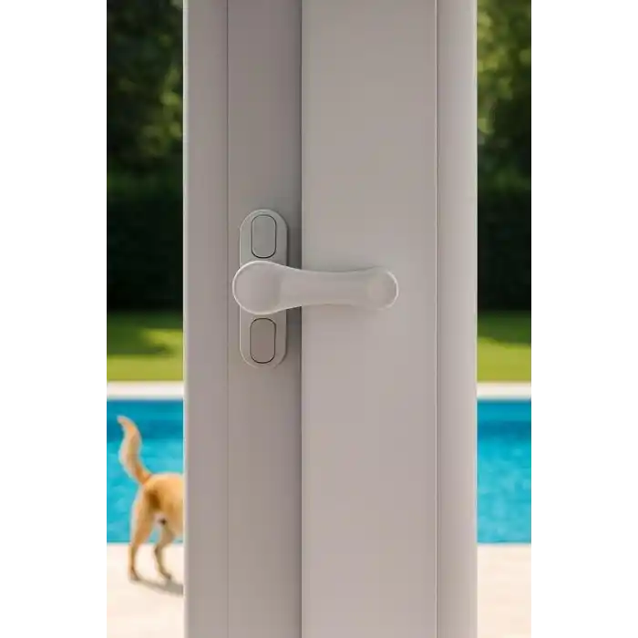 Orret Home 6 Adet Kapı ve Pencere Emniyet Kilidi – 360° Dönebilir PVC Güvenlik Mandalı, Hırsızlık Engelleyici ve Çocuk Güvenliği Kilidi, Çekmeli Pratik Kilit Seti