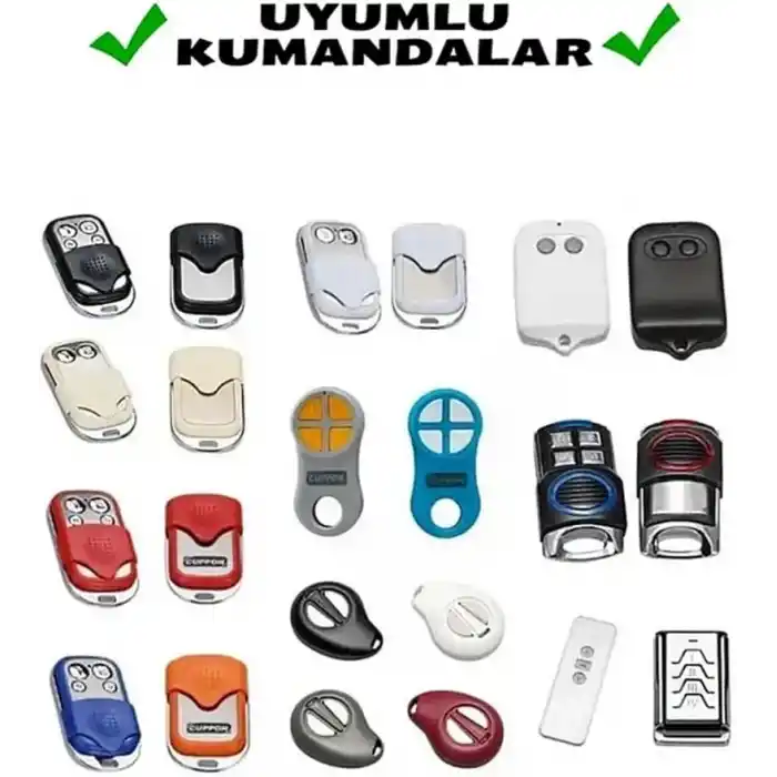 433 MHz Uzaktan Kumanda - AKILLI - KODLANABİLİR (Garaj - Kepenk - Bariyer - Alarm - Araç vs.)
