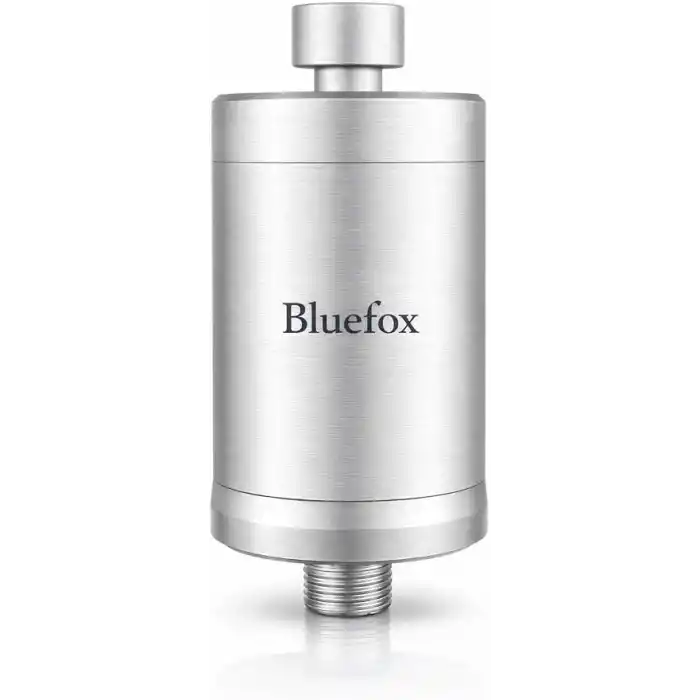 Bluefox Platinum Duş Filtresi, KDF 55 + Aktif Karbon + C Vitamini, Klor ve Ağır Metallerin Azaltılmasına Yardımcı, Saç ve Cilt Dostu, Evrensel 1/2 Uyumlu, Aletsiz Montaj
