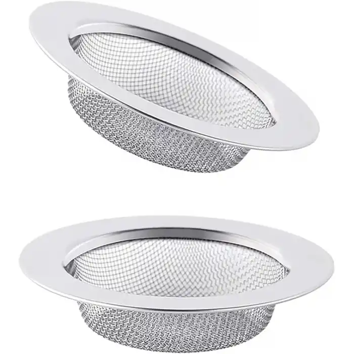 Gider süzgeci, duş süzgeci, lavabo süzgeci, duş gider süzgeci, saç süzgeci, lavabo, gider süzgeci, lavabo, gider süzgeci, duş, paslanmaz çelik, çap 7,8 cm, 2 adet