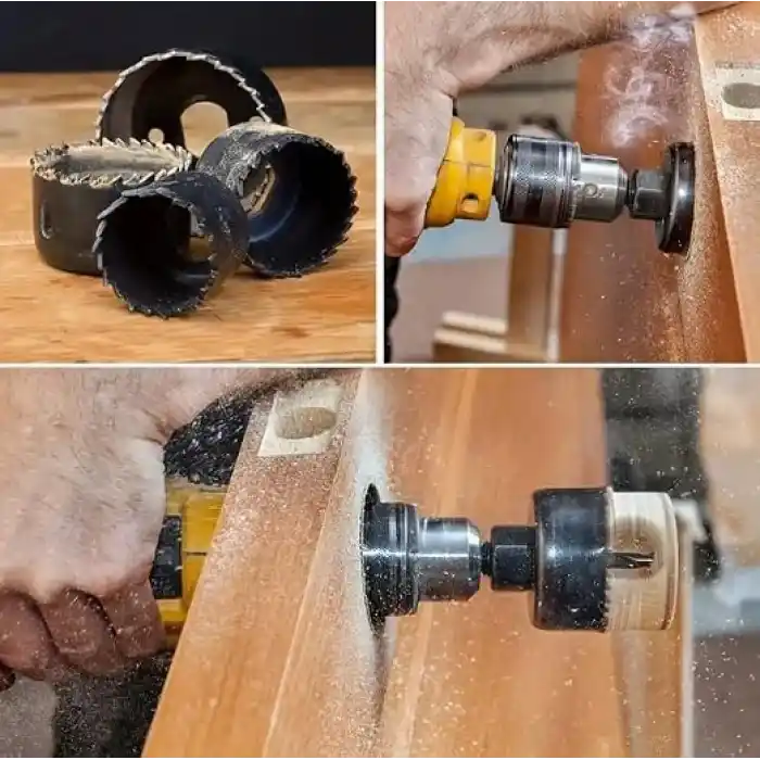 AEE® 11 Parça Buat Açma Panç Seti Duvar Ahşap Plastik Kartonpiyer Daire Delik Açma Aparatı Aleti Matkap Ucu Delici Testere