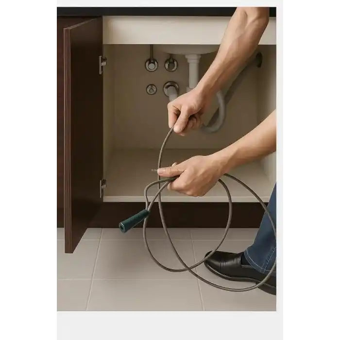 Kanal Açma Teli, 9 mm Kalınlık, Dayanıklı Metal Tel, Lavabo ve Gider Borusu Açacağı, Tıkanıklık Giderici, Spiral Tel, Ergonomik Sap, Kolay Kullanım, Lavabo, Tuvalet, Banyo, Küvet Açıcı (5 M)