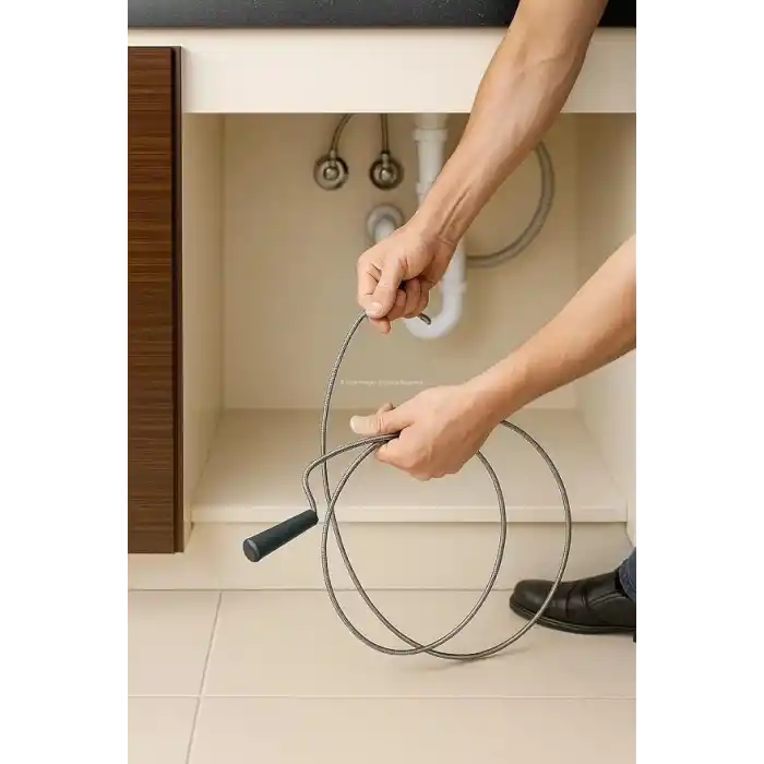 Kanal Açma Teli, 9 mm Kalınlık, Dayanıklı Metal Tel, Lavabo ve Gider Borusu Açacağı, Tıkanıklık Giderici, Spiral Tel, Ergonomik Sap, Kolay Kullanım, Lavabo, Tuvalet, Banyo, Küvet Açıcı (5 M)