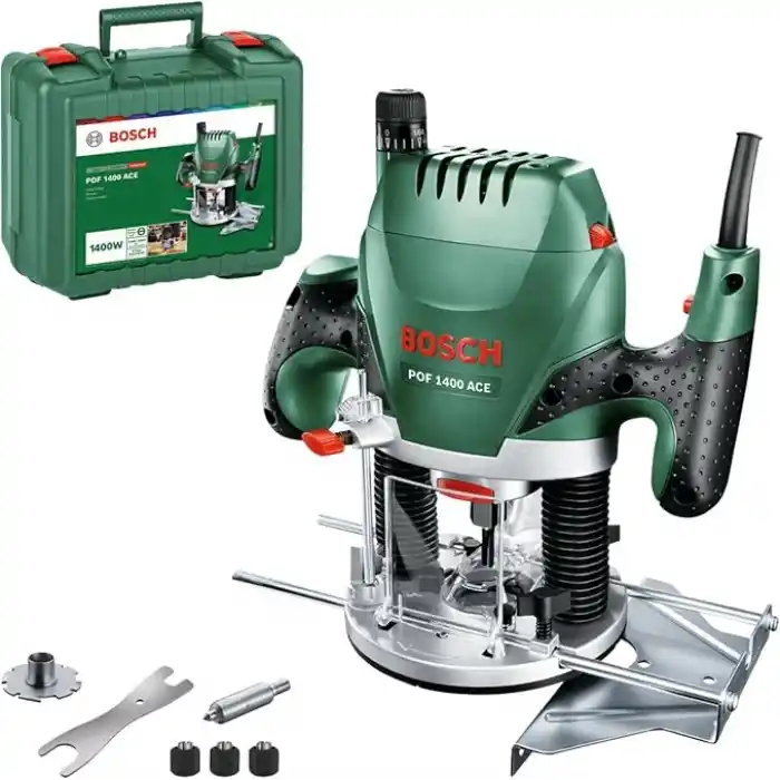 Bosch POF1400 Ace Freze Makinesi, 1400W, Çanta İçinde, Yeşil