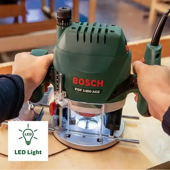 Bosch POF1400 Ace Freze Makinesi, 1400W, Çanta İçinde, Yeşil