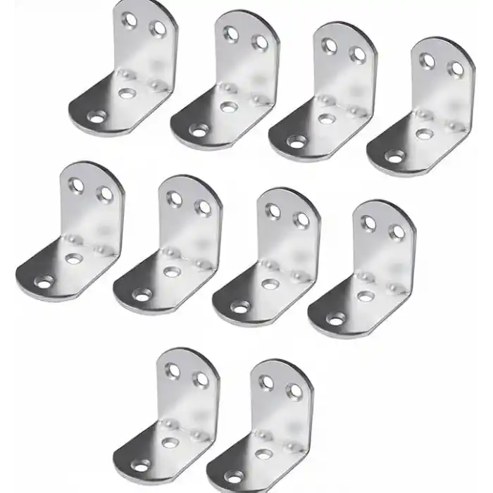 Orret Home 10’lu Metal Gönye Köşebent Seti – Deprem İçin Mobilya Sabitleyici L Demir, Dolap ve Raf Güçlendirme Ayağı, Dayanıklı Metal Köşebent Bağlantı Aparatı (30x35x35 Mm)