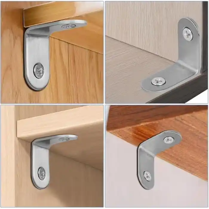 Orret Home 10’lu Metal Gönye Köşebent Seti – Deprem İçin Mobilya Sabitleyici L Demir, Dolap ve Raf Güçlendirme Ayağı, Dayanıklı Metal Köşebent Bağlantı Aparatı (30x35x35 Mm)