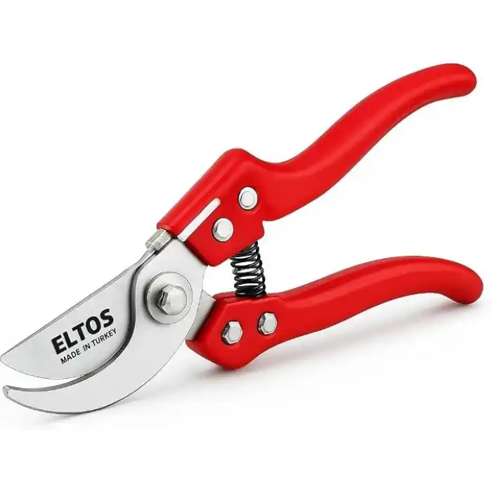 Eltos Profesyonel Bağ Makası, 8, 65MN Karbon Çelik Bıçaklı, Polipropilen Saplı, Bypass, Ergonomik, Budama, Dal Kesme Aleti, Bahçe, Çiçek, Bitki Budayıcı