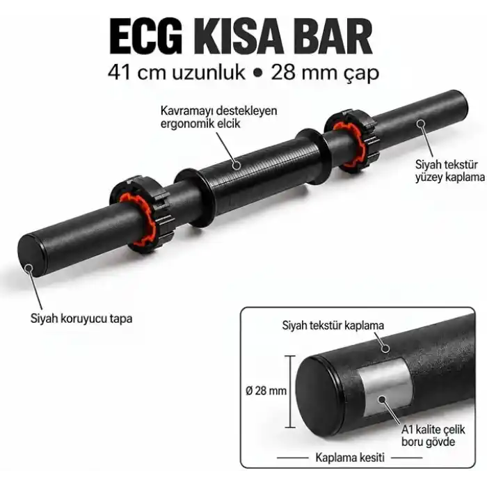 Ecgspor 20 KG Dambıl Seti ve Ağırlık Seti Vücut Geliştirme Aleti