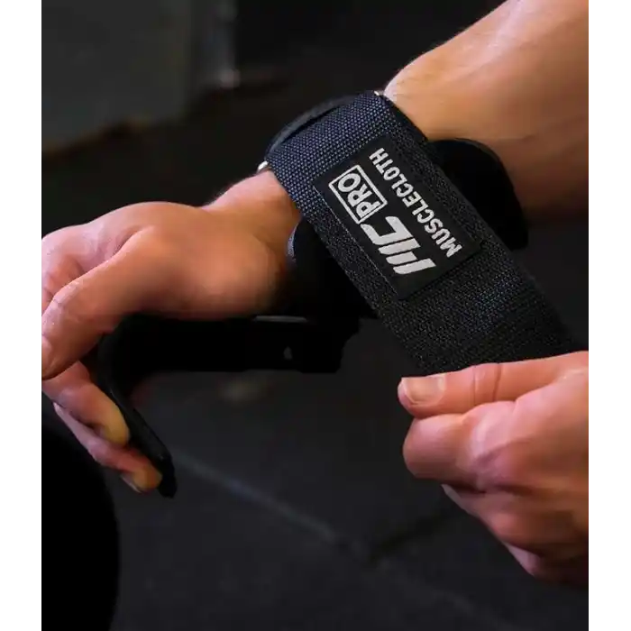 MuscleCloth Lifting Hooks Ağırlık Kaldırma Kancası Siyah