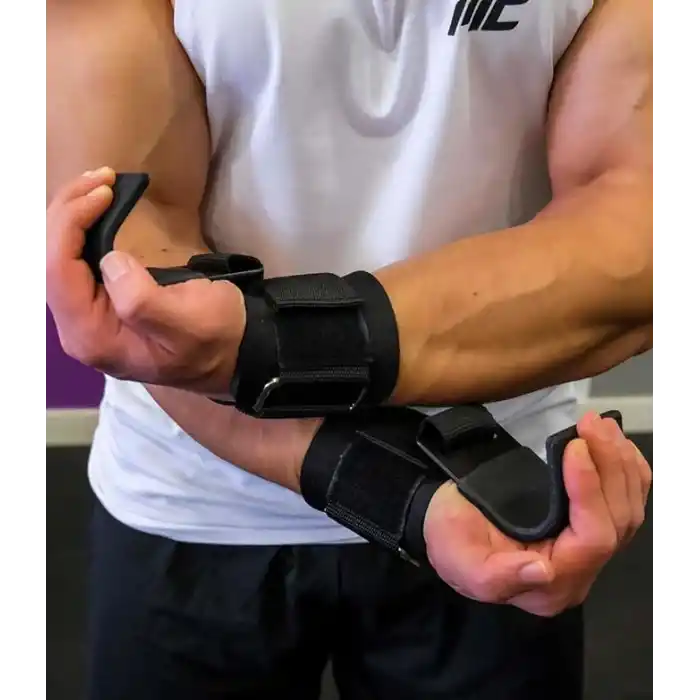 MuscleCloth Lifting Hooks Ağırlık Kaldırma Kancası Siyah