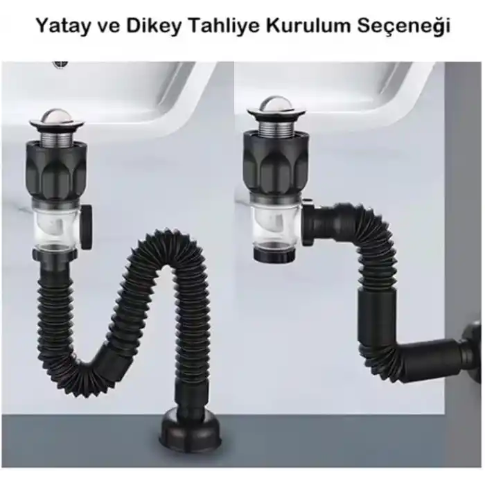 Koku Haşere önleyici banyo lavabo gider Borusu, kolay kurulum, genişletilebilir banyo ve lavaboları için lavabo uzatma borusu