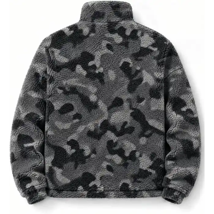 Oversize Peluş Erkek İçi Polarlı Tam Fermuarlı Sherpa Sonbahar Kış Kadın Polar Sweatshirt OVERSIZE-PELUS (Lacivert, M)