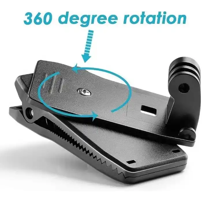 TELESIN Eyeon 360 derece döner sırt çantası tutucu klips kelepçe montaj 3 yollu ayarlanabilir tutma sapı sabitleyici GoPro Hero 2018 7 6 5 4 3/Session, Xiaomi YI, Akaso, Campark, Crosstour, Victure aksesuarı için