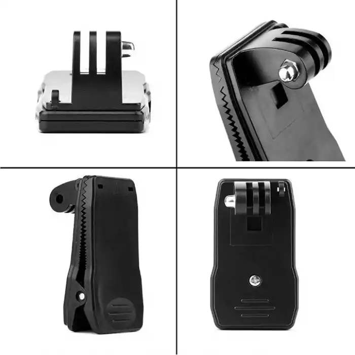 TELESIN Eyeon 360 derece döner sırt çantası tutucu klips kelepçe montaj 3 yollu ayarlanabilir tutma sapı sabitleyici GoPro Hero 2018 7 6 5 4 3/Session, Xiaomi YI, Akaso, Campark, Crosstour, Victure aksesuarı için
